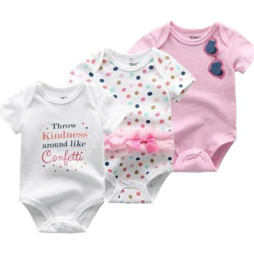Baby clothes short sleeve baby bodysuits Fashion Newborn Jumpsuits infant baby girl outfit Roupas de bebe clothing