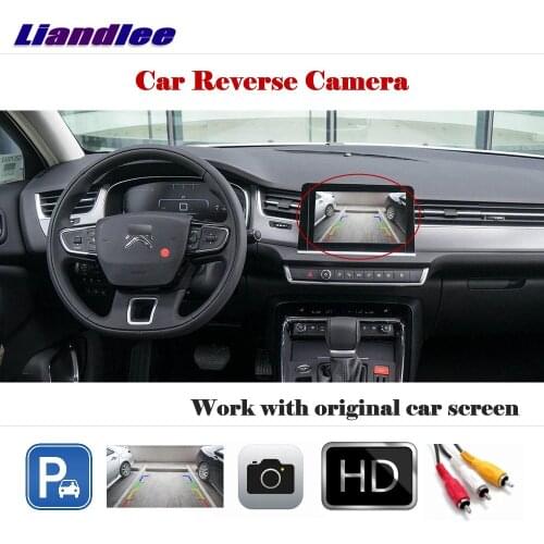 Liandlee Auto Rearview Reverse Camera For Citroen C5 2008-2017 HD CCD Rear Parking Back CAM Work With Car Factory Screen