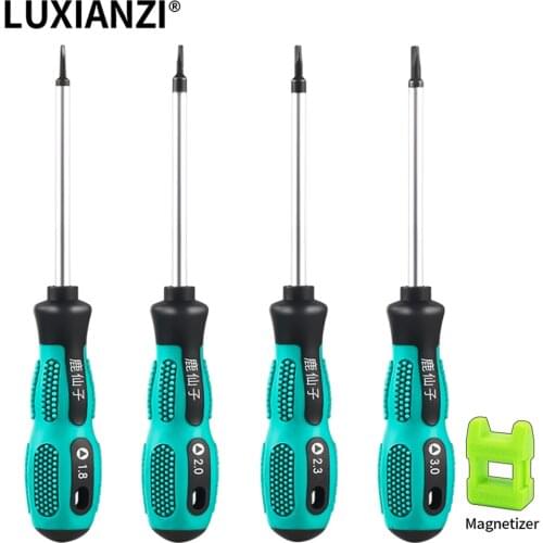 LUXIANZI 2pcs Insulated Screwdriver Set Triangle Magnetic Bit Multi-tool Screw Driver Phone Precision Hand RepairTools Kit