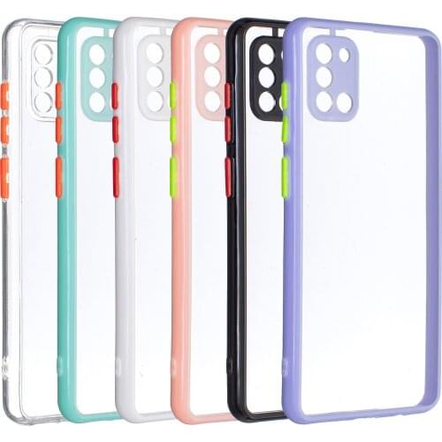 Soft Bumper Hard Back Clear Shockproof Phone Case for Samsung Galaxy A31 Transparent Phone Shell Cover