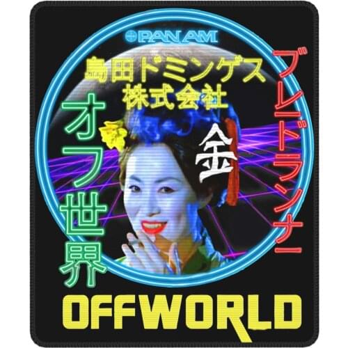 Blade Runner Blimp Neon Spectacular Graphic Funny Mouse Pad Antislip Mouse Mats Natural Rubber PC Table Decoration Cover