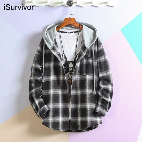 2021 Spring New Mens Hong Kong Style Single-breasted Shirt Loose Casual Student Wearing Long Sleeve Hoodie