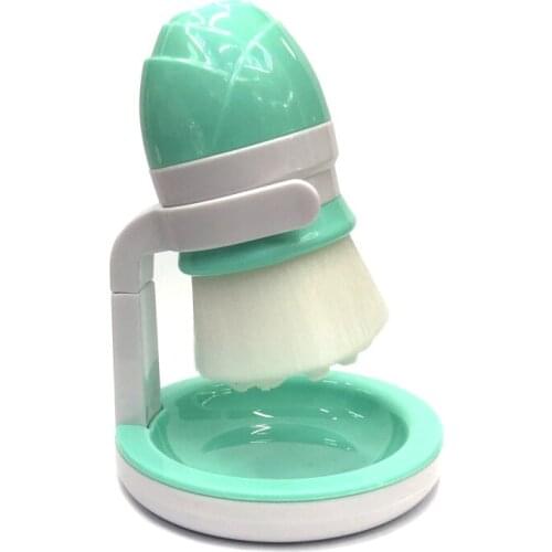Facial Cleanser Head Remover Manual Wash Makeup Brushes Fiber Face Cleaning Massage Skin Care Facial Brush with Holder Hanging
