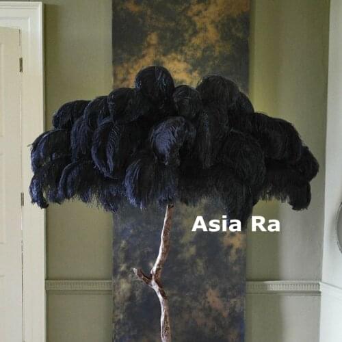 5pc black ostrich feathers plumage 50-55cm length ostrich feather DIY sewing trim garment craft wedding decoration