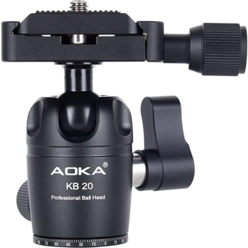 Durable 360 Degree Swivel Mini AOKA AK-kb20 Ball Head Camera Tripod Ball head Bracket For Flash Light / Tripod / Monopod