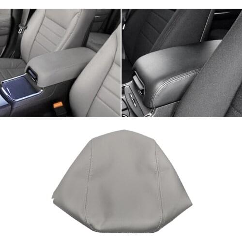 Gray Center Armrest Leather Cover For Dodge Charger 2011 2012 2013 2014 2015 2016 2017 2018 Central Armrest Box Skin Cover Trim