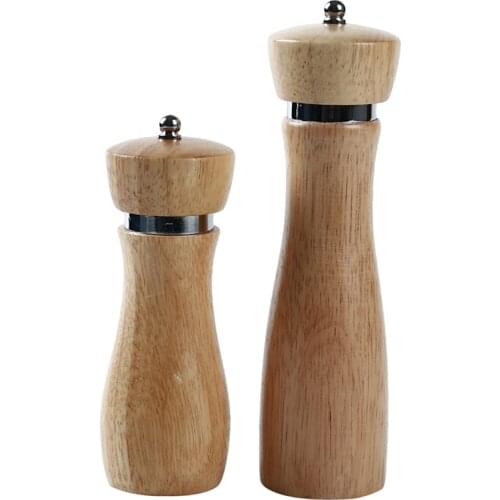 Chef Cooking Oak Wood Pepper Grinder Natural Durable Hand Rotate Movement Grinders Tools Kitchen Accessories