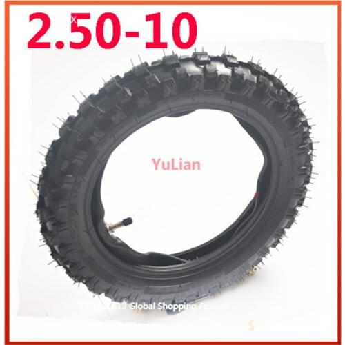 2.50-10 Tire+Inner Tube For Honda CRF50F Yamaha PW50 TTR50E Dirt Bike