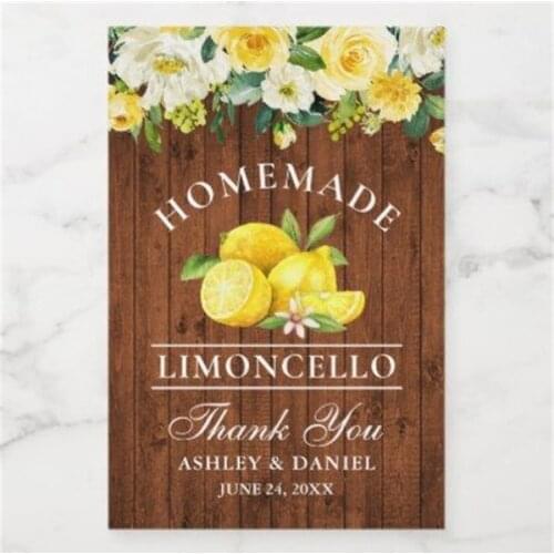 Vintage Homemade Limoncello Thank You Metal Tin Sign 8x12 Inch Retro Home Kitchen Farm Bar Pub Cafe Wall Decor
