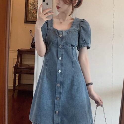 WLWFYWLT Fashion Denim Dresses