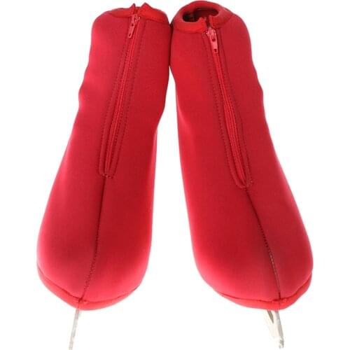 Womens Mens Non Slip Covers Rhinestone Decor Velvet Cloth Fashion Figure Skate Shoes Cover - Select Sizes