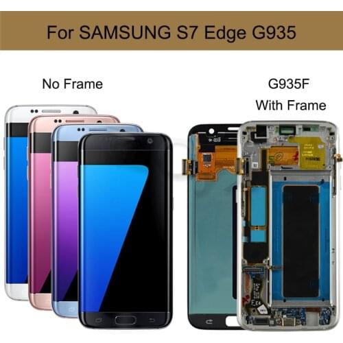For SAMSUNG Galaxy S7 edge LCD Display Touch Screen G935f LCD Digitizer Assembly G935 G935A Screen Replacement with Burn Shadow