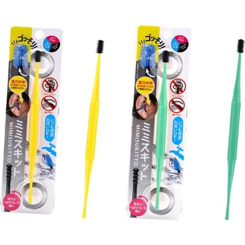 1PC Soft Silicone Ear Pick Double-ended Earpick Ear Wax Curette Remover Ear Cleaner Spoon Spiral Ear Clean Tool Spiral Design