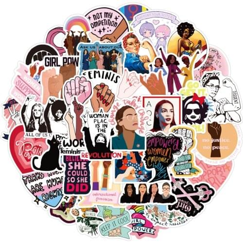 10/30/50Pcs Feminist Stickers Cartoon Forced Girl Decal Sticker For Scrapbooking Laptop Suitcase Phone Refrigerator Skateboard