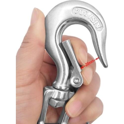 2x Marine Stainless Steel Rotary Spring Snap Hooks Boat Anchor Rigging Clip