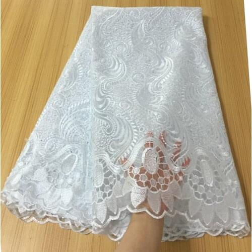 2021 white african lace fabric high quality lace fabric with stones african net french laces 5yards african fabric wholesale