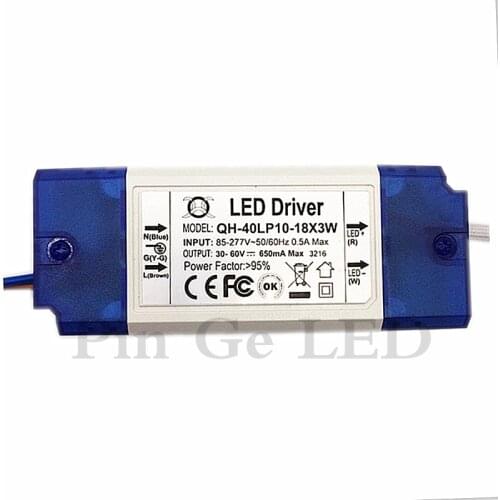 3 PCS Isolation 20W 30W 40W 85-277V LED Driver 10-18x3W 650mA 700mA DC30-60V High PFC Power Supply Transformer for LED Lamp