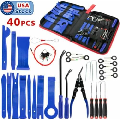 38pcs/set Car Audio Interior Disassembly Tools, Door Clip Trim Panel Dashboard Disassembly Car Repair Tool Modification Tool Kit