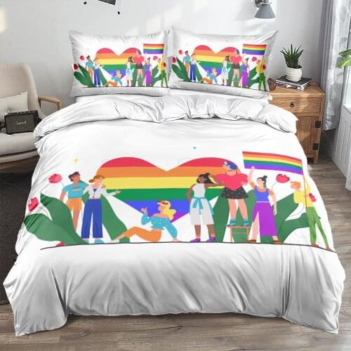 3D Custom White Valentine Comforter Covers Set Beddings Duvet Cover Sets Pillowcases Sets King Queen Full Twin Size Bedcolthes