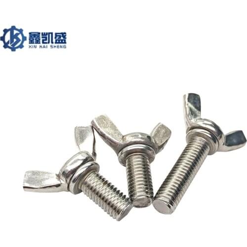 5 Pcs M3 M4 M5 M6 M8 M10*L DIN316 Stainless Steel 304 A2-70 Butterfly Bolt Wing Bolt Thumb Wing Screw Claw Hand Tighten Screws