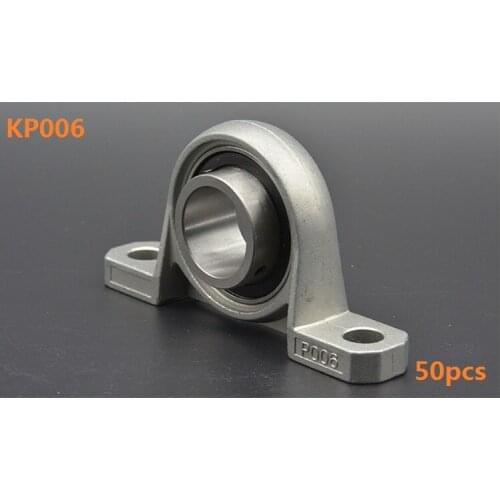 50pcs/lot KP006 Diameter 30mm zinc alloy bearing pillow block Mounted support pillow block housing Spherical Roller