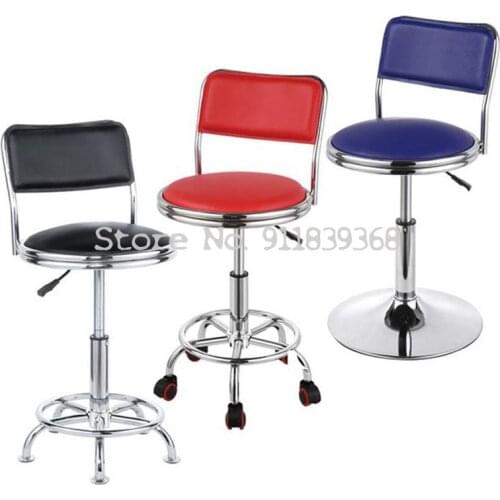 Bar Chair Rotary Home Beauty Computer Chair Student Round Chair Back Office Chair Lift Bar Chair High Stool
