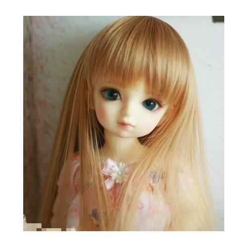 Free Shipping 1/6 6-7" New Arrival Bjd SD Doll Wig High Temperature Straight Fashion Style For BJD Wig