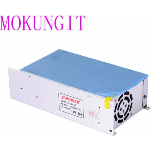 Fast shipping 8pcs High quality 12V 40A 480W Switching Power Supply Driver for 5050 3528 LED Strip AC 100/220V Input to DC 12V