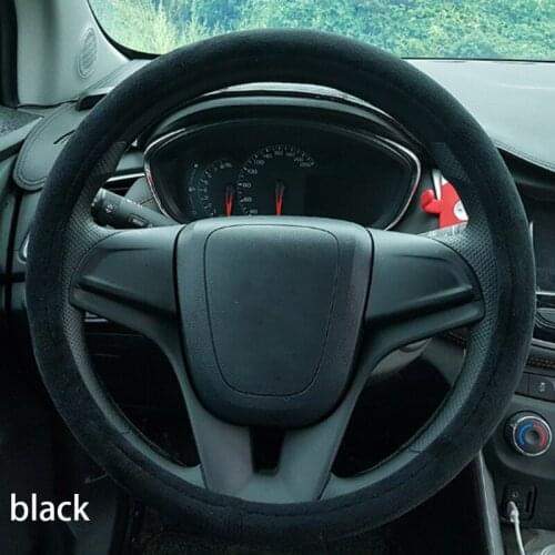Car steering wheel cover protector decorative warm winter plush cover flannel fabric universal model set