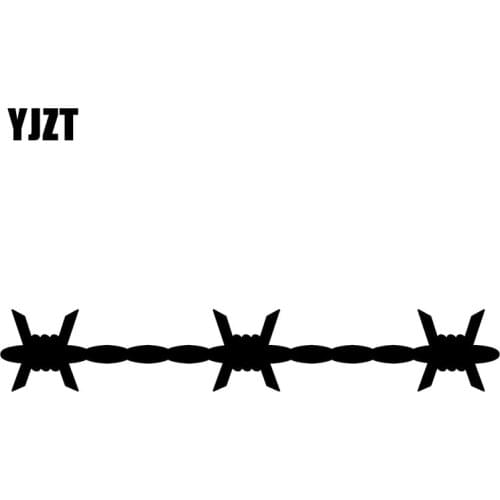 YJZT 18X2.9CM Barbed Wire Creative Vinyl Car Sticker Bumper Decoration Decals C25-0495