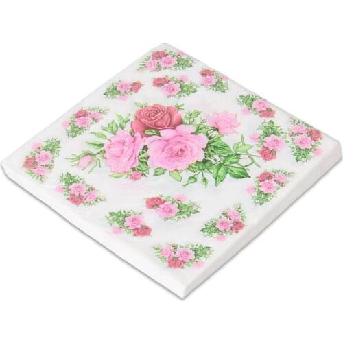 Decoupage wedding vintage napkin paper elegant tissue blue red pink flower birthday towerl party beautiful serviettes decor 20