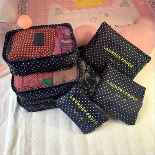 Travel Packing Cubes 6pcs/set Fashion Waterproof Large Capacity Clothing Sorting Organize Bag Storage Package Men Weekender Bag