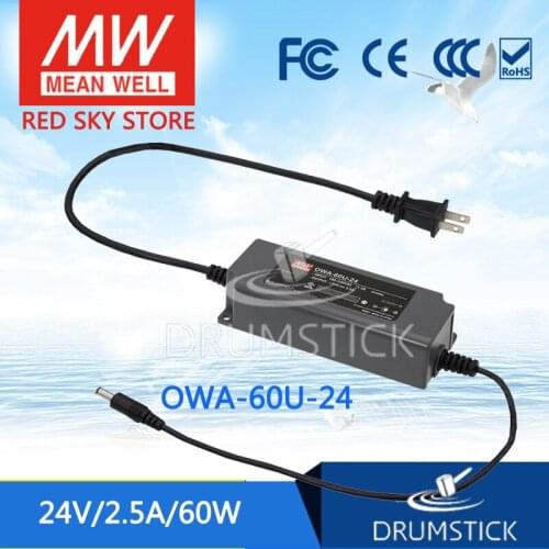 MEAN WELL OWA-60U-24 24V 2.5A meanwell OWA-60U 24V 60W Single Output Moistureproof Adaptor USA Type
