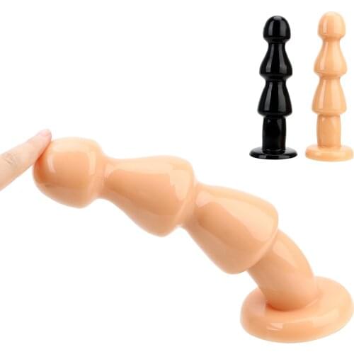 Anal Stimulation Butt Plug Huge Size Silicone Big Dildo Soft Anus Bead Prostate Massager Flexible Anal Plug