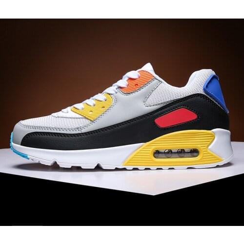 NiceMens Casual Shoes Vogue Male Sneakers Air Cushion Breathable Sports Running Shoes PU Mesh Tenis Masculino Adulto Men Shoe