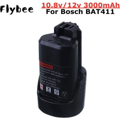 12V 3.0Ah Li-ion BAT420 Replacement Battery for Bosch BAT411 BAT412 BAT413 BAT414 10.8-Volt Max Battery Cordless Power Tools L50