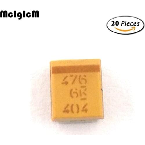 MCIGICM 20pcs B 3528 47uF 6.3V SMD tantalum capacitor