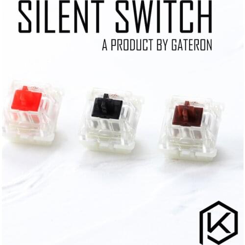 Gateron silent switch 3pin 5pin red black brown for custom mechnical keyboard xd64 xd60 eepw84 gh60 tada68 xd96 87 ansi 104