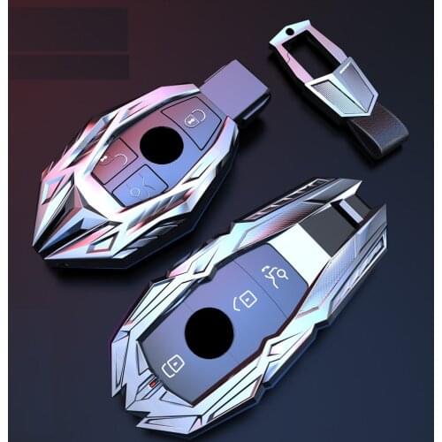 Metal Car Key Case Cover For Mercedes Benz W203 W210 W211 W124 W202 W204 W212 W176 AMG Accessories