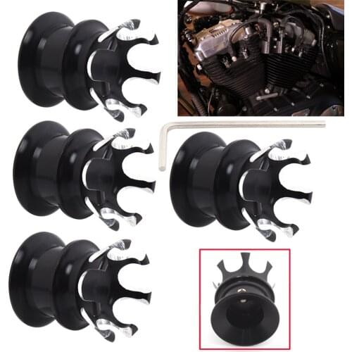 Motorcycle 4Pcs Head Bolt Topper Cover Screw Bolt Cap Royal Crown Topper Trim For Harley Softail Dyna Sportster XL883 1986-2020