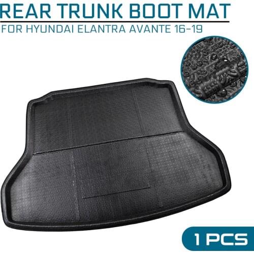 Floor Mat Car Cargo Liner Boot Tray Rear Trunk Cover Matt Carpet For Hyundai Elantra Avante 2016 2017 2018 2019 Kick Pad