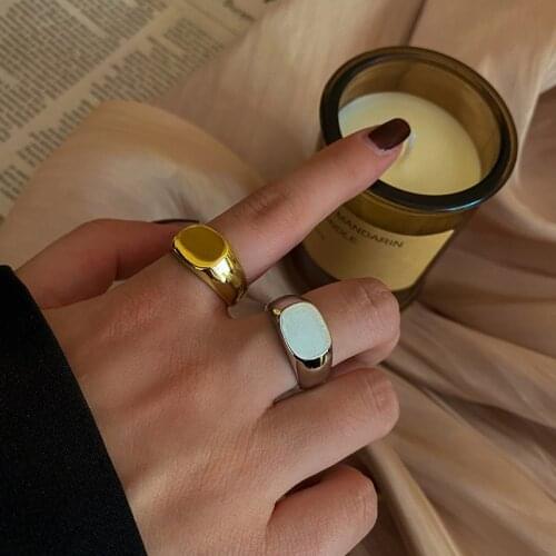 Chunky Ring Open Women Rings Wide Punk Fashion Personality Female Finger Jewelry