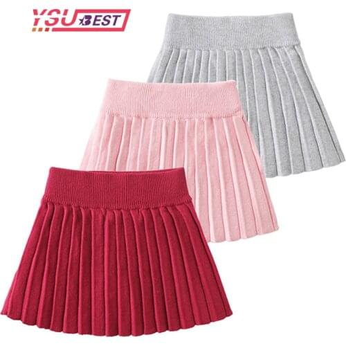 New Kids Knit Skirts Baby Toddler Girls Skirts Shorts Girls Knit Skirt Bottoming Princess Pleated Skirts Kids Children Clothes