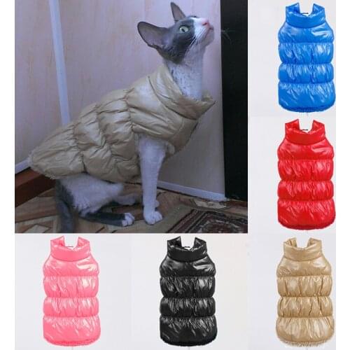 Cat Clothes Winter Coat For Small Cats Dogs Sphynx Thicken Warm Pet Cat Vest Jackets Waterproof Kitty Kitten Clothing Outfits