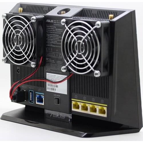 Cooling Fan Heat Radiator USB Power Ultra Silent Dissipate Temperature Control For RT-AC68U EX6200 AC15 AC68U Router