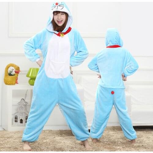 Cat Onesie Kigurumi Pajamas Adult Animal Halloween Party Costumes Jumpsuit Flannel Sleepwear Christmas Onesieshow Gift