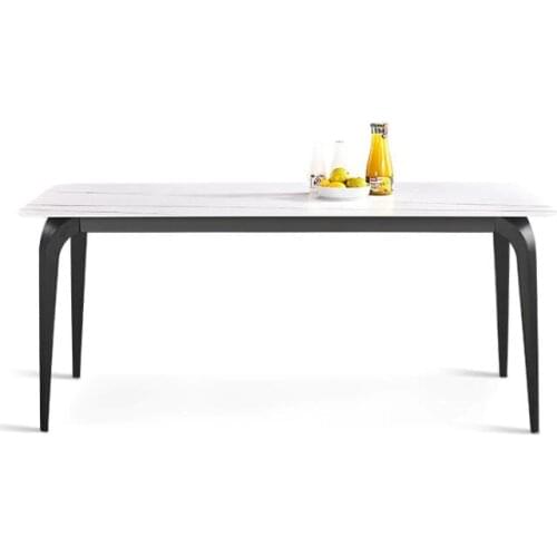 Rectangular marble dining table whole set