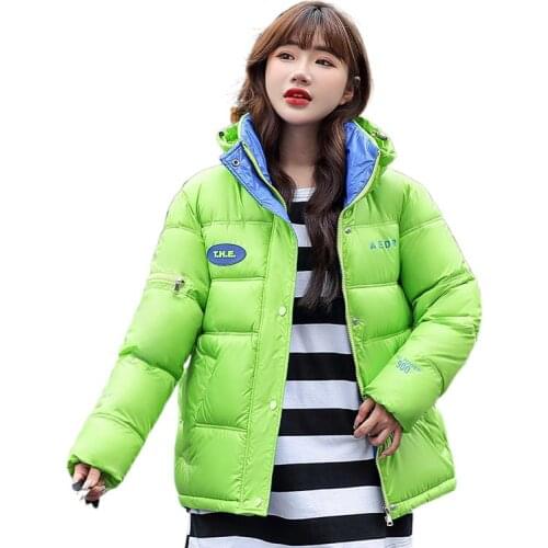 Parkas Women Trendy Basic Pure Cotton Down Padded Jacket Winter Popular Soft Thick Leisure Stand Collar Outwear For Female