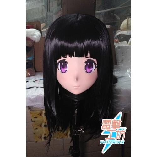 RAIGEKI MAKS 35) Resin 3/4 Head Female/Girl Kigurumi Anime Cosplay Masks Crossdress Japan Role Lolita Crossdresser DOLL BJD Cos
