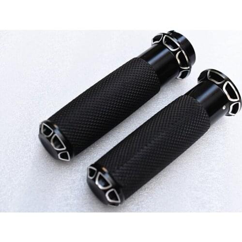 Motorcyle Handle Black CNC 1"25mm Handlebar Hand Grips For Harley Sportster Touring Dyna Softail Custom